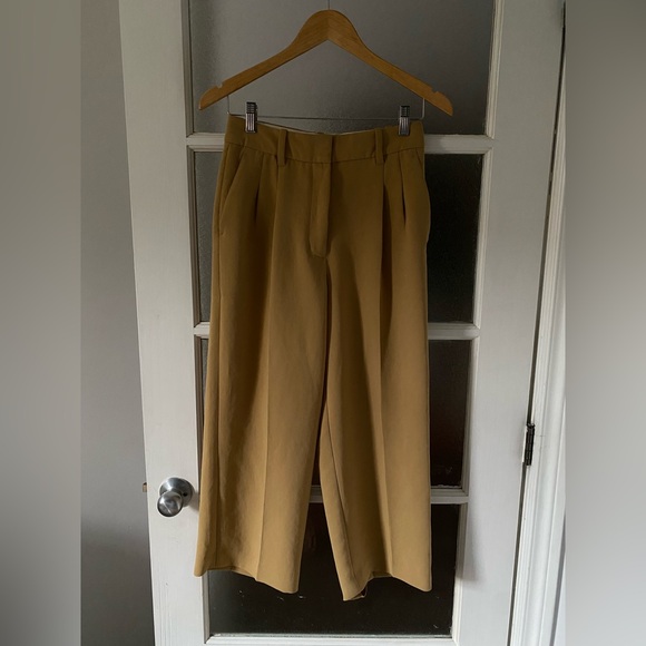 Wilfred Pants - Wilfred Aritzia Wide-Leg Pleated Trousers in Camel